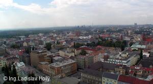Nová radnice - pohled z vyhlídkové věže, Ostrava
