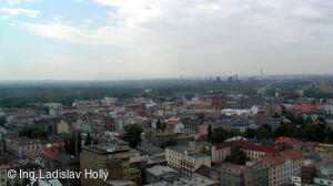 Nová radnice - pohled z vyhlídkové věže, Ostrava