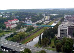 Nová radnice - pohled z vyhlídkové věže, Ostrava